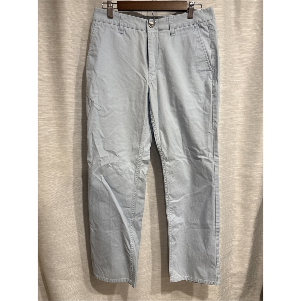Bonobos Men's Chino Straight Pants Size 31/30 Light Blue Solid Casual Cotton EUC